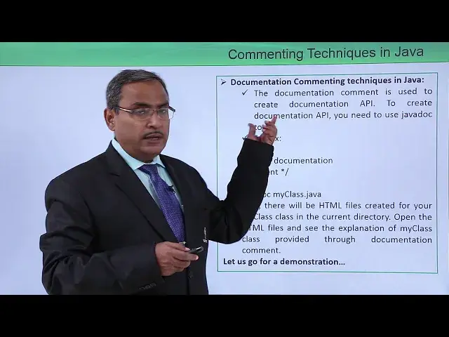 'Video thumbnail for Java Essentials - Commenting techniques in java'