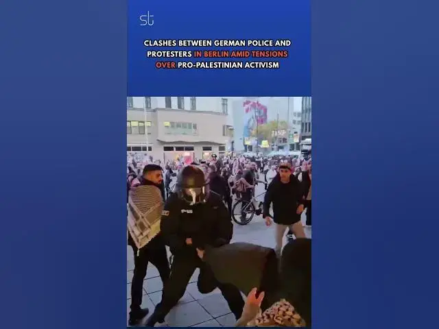 'Video thumbnail for Clashes Between German Police and Protesters in Berlin Amid Tensions Over Pro-Palestinian Activism'