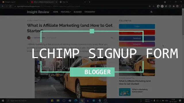 Video thumbnail for How to Add a MailChimp Signup Form in Blogger _ (Customize MailChimp signup Form)