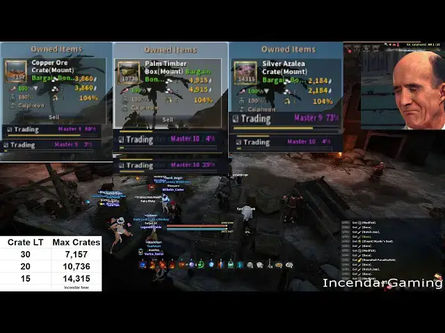 Video thumbnail for Faster trade gains with higher crate stacks! M2 M10 junk crates palm elder Black Desert Online BDO