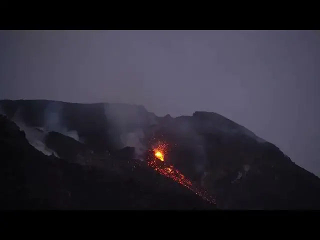 'Video thumbnail for Stromboli volcano activity - lava spattering from northern crater N2'