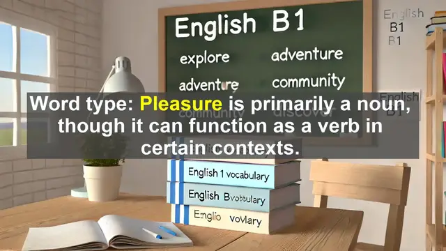 Video thumbnail for 2500 Must Know CEFR B1 Vocabulary - Understanding the Word 'Pleasure': Meaning, Usage, and Origins
