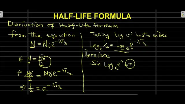 Video thumbnail for Half Life Formula