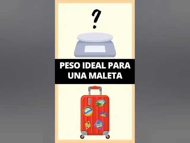 'Video thumbnail for Este es el peso ideal para una maleta de avion'