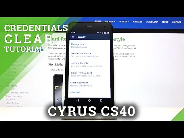 'Video thumbnail for How to Clear Credentials in CYRUS CS40 - Remove All Certificates'