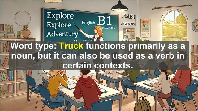 Video thumbnail for 2500 Must Know CEFR B1 Vocabulary - The Word 'Truck': More Than Just a Large Vehicle
