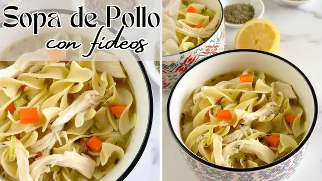 Video thumbnail for SOPA DE POLLO CON FIDEOS | Cómo Hacer Una Sopa de Pollo