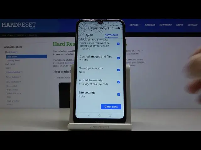 'Video thumbnail for How to Clear Browsing Data in HUAWEI Honor 8A — Find Browsing History Options'