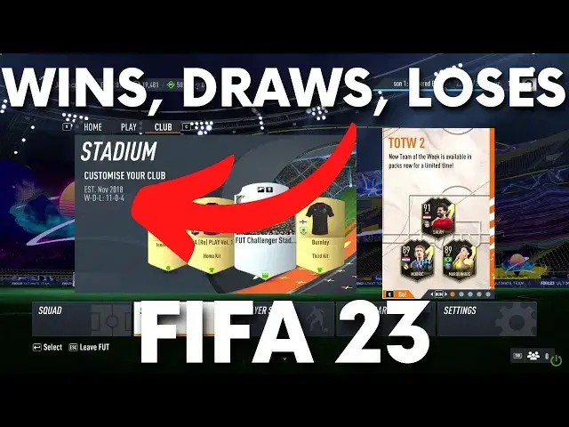 Video thumbnail for How to Check Games Record FUT 23 - Wins, Draws, Defeats on FIFA 23 Ultimate Team