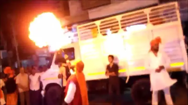 Video thumbnail for FIRE BREATHING FROM MOUTH./Fire stunts.
