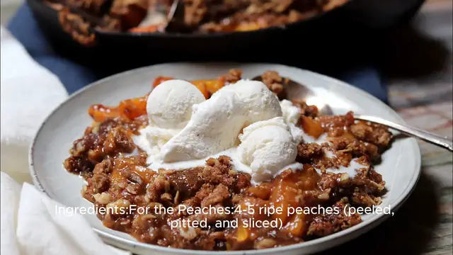 Video thumbnail for Peach crisp recipe
