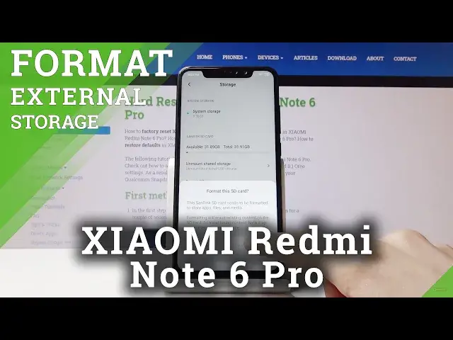 'Video thumbnail for How to Format SD Card in XIAOMI Redmi Note 6 Pro – Reset External Storage Settings'