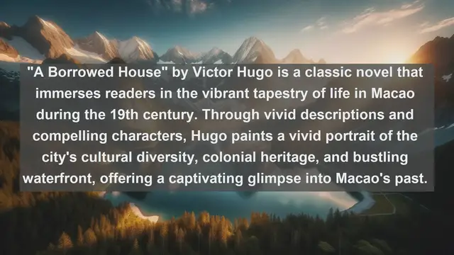 Video thumbnail for Exploring Macao's Literary Marvels: Top 10 Must-Read Works