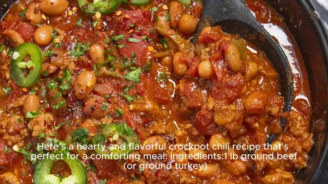 Video thumbnail for Crockpot chili recipe