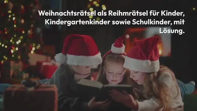 Video thumbnail for Weihnachtsrätselfragen für Kinder mit Lösung