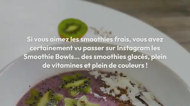 Video thumbnail for Smoothie Bowl banane & myrtilles