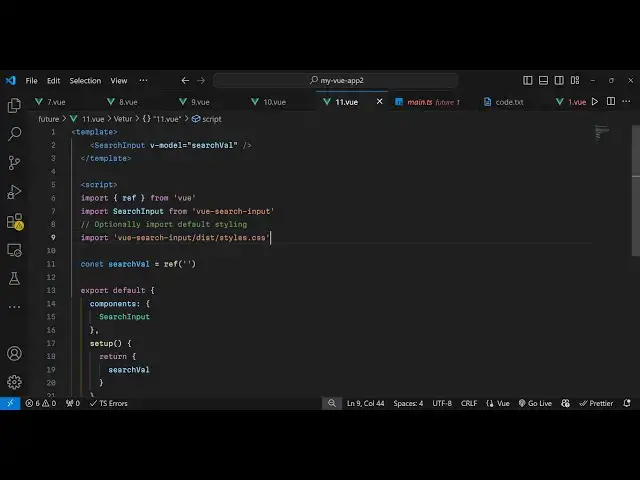 Video thumbnail for Build a Vue.js 3 Search Input Form Field in Browser Using vue-search-input in TS