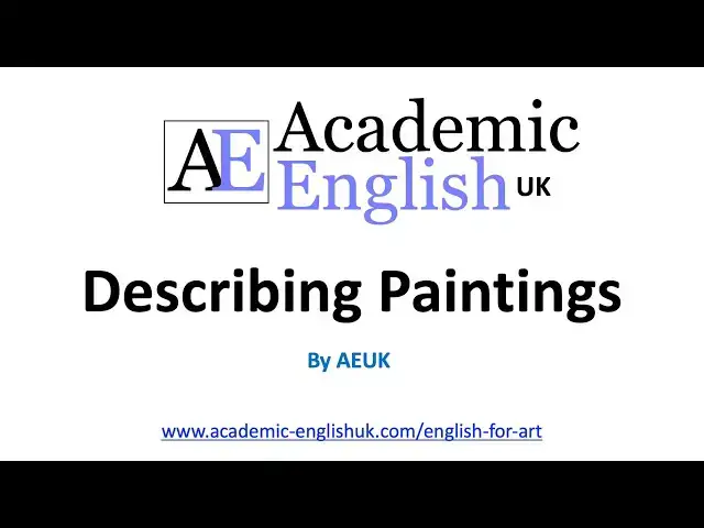 'Video thumbnail for How to describe famous Paintings'