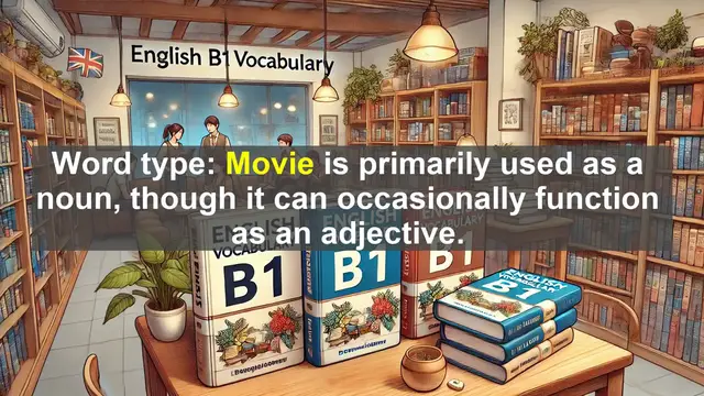 Video thumbnail for 2500 Must Know CEFR B1 Vocabulary - What is a Movie? Exploring the Magic of Moving Pictures