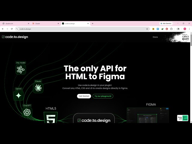 Video thumbnail for The code.to.design AI Coding IDE Builds Full Stack Figma Apps From Prompt For FREE