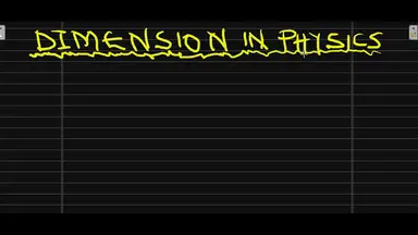 'Video thumbnail for Dimension in Physics'