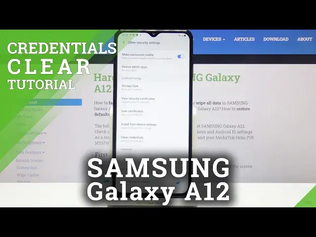 'Video thumbnail for How to Clear Credentials in SAMSUNG Galaxy A12 – Delete Certificates'