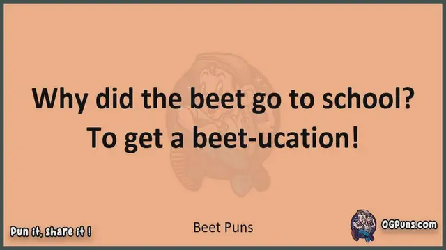 Video thumbnail for Beet - Jokes, Puns, Wordplays, and Laughter
