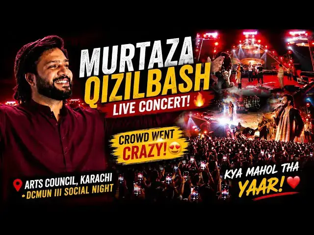Video thumbnail for Murtaza Qizilbash LIVE in Karachi! 😱🔥 The Crowd Went WILD | DCMUN III
