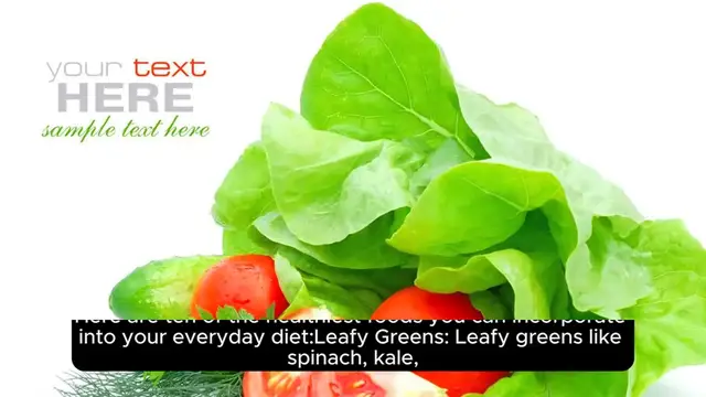 Video thumbnail for Top 10 Healthiest Foods For Everyday Diet