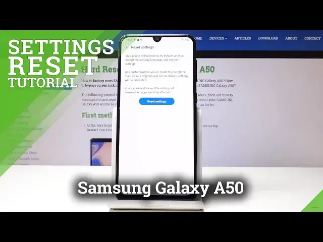 'Video thumbnail for How to Reset Settings in Samsung Galaxy A50 - Restore Defaults'