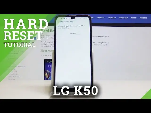 Video thumbnail for Factory Reset LG K50 - Format All Data via Settings