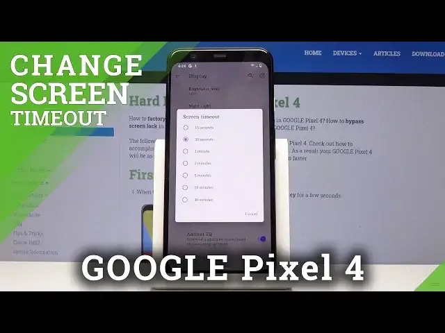 'Video thumbnail for How to Set Up Screen Timeout in GOOGLE Pixel 4 - Change Sleep Time'