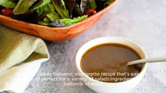 Video thumbnail for Balsamic vinaigrette recipe