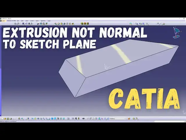 'Video thumbnail for CATIA | How to Create an Extrusion Not Normal to Sketch Plane (2025)'