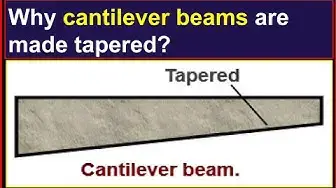 Video thumbnail for Why cantilever beams are made tapered?