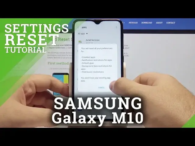 'Video thumbnail for How to reset App Preferences in SAMSUNG Galaxy M10 - Restore App Settings'