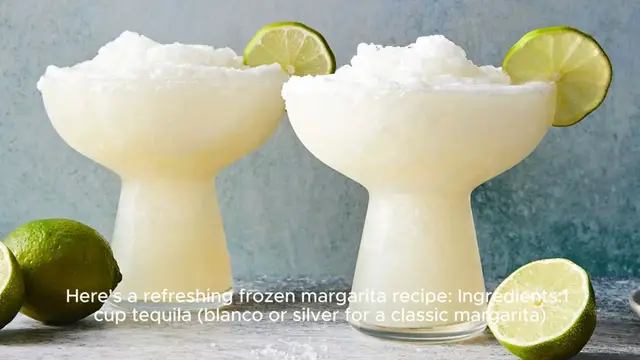 Video thumbnail for Frozen margarita recipe