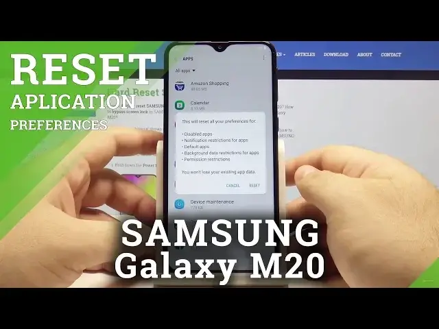 'Video thumbnail for How to Reset App Preferences in SAMSUNG Galaxy M20 - Reset App Settings'