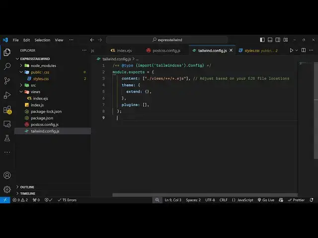 Video thumbnail for How to Setup Tailwind CSS 4 in Node.js & Express Using EJS in VS Code Tutorial