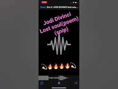 'Video thumbnail for Jodi DIVINCI ‘’one of my favorite poems I wrote in solitary confinement’’'