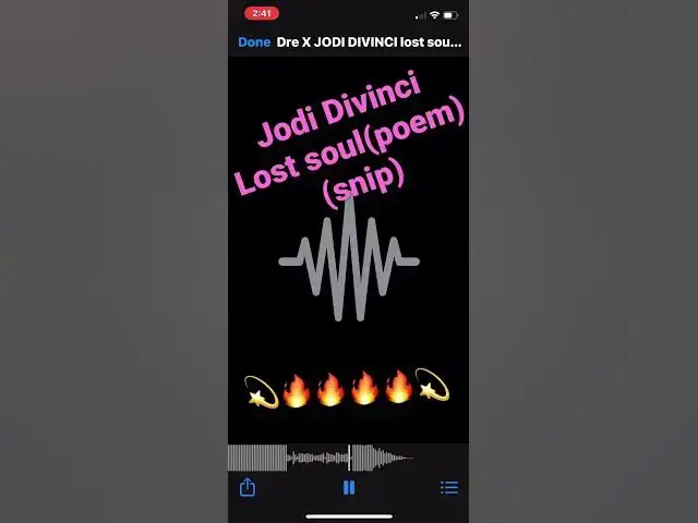 'Video thumbnail for Jodi DIVINCI ‘’one of my favorite poems I wrote in solitary confinement’’'