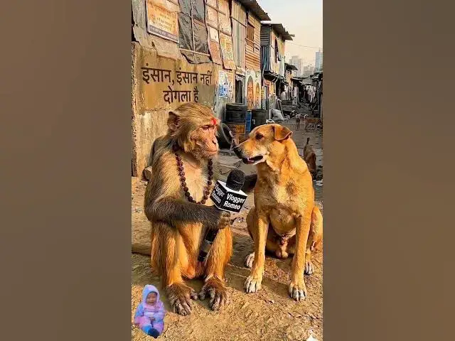 Video thumbnail for Insan, Insan nahin dogala hota hai🐒🐕😭#viral #comedy #saveanimal #intrview #mandir