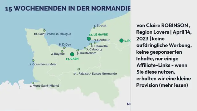 Video thumbnail for 10 Tourismus Karten der Normandie (Strände, Dörfer…)