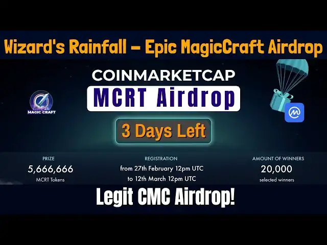 Video thumbnail for Wizard's Rainfall - Epic MagicCraft Airdrop | MCRT Token Airdrop