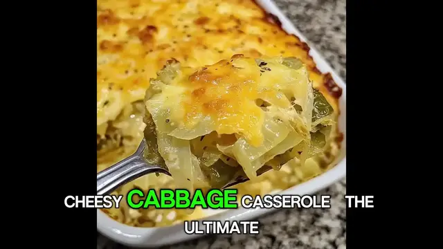 'Video thumbnail for Cheesy Cabbage Casserole'