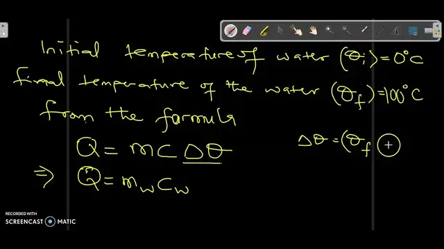 Video thumbnail for Specific Heat Capacity: Calculation of  quantity of heat in physics