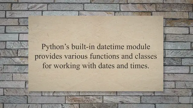 Video thumbnail for How To Yesterday Date In Python