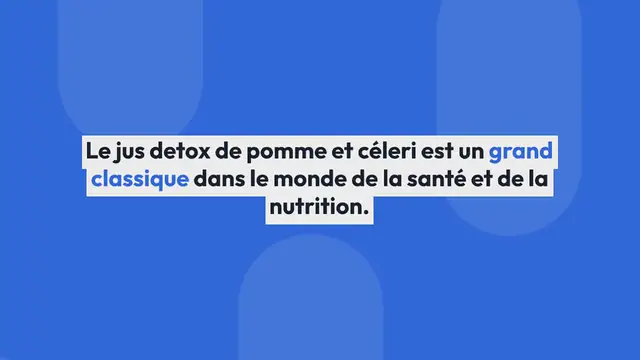 Video thumbnail for Jus detox pomme et céleri (Cyril Lignac)