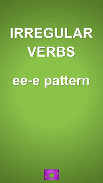 'Video thumbnail for Irregular Verbs: ee-e Pattern'