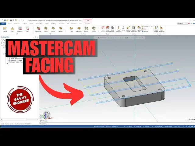 'Video thumbnail for MasterCAM | How to Create a Facing Machining Operation (2025)'